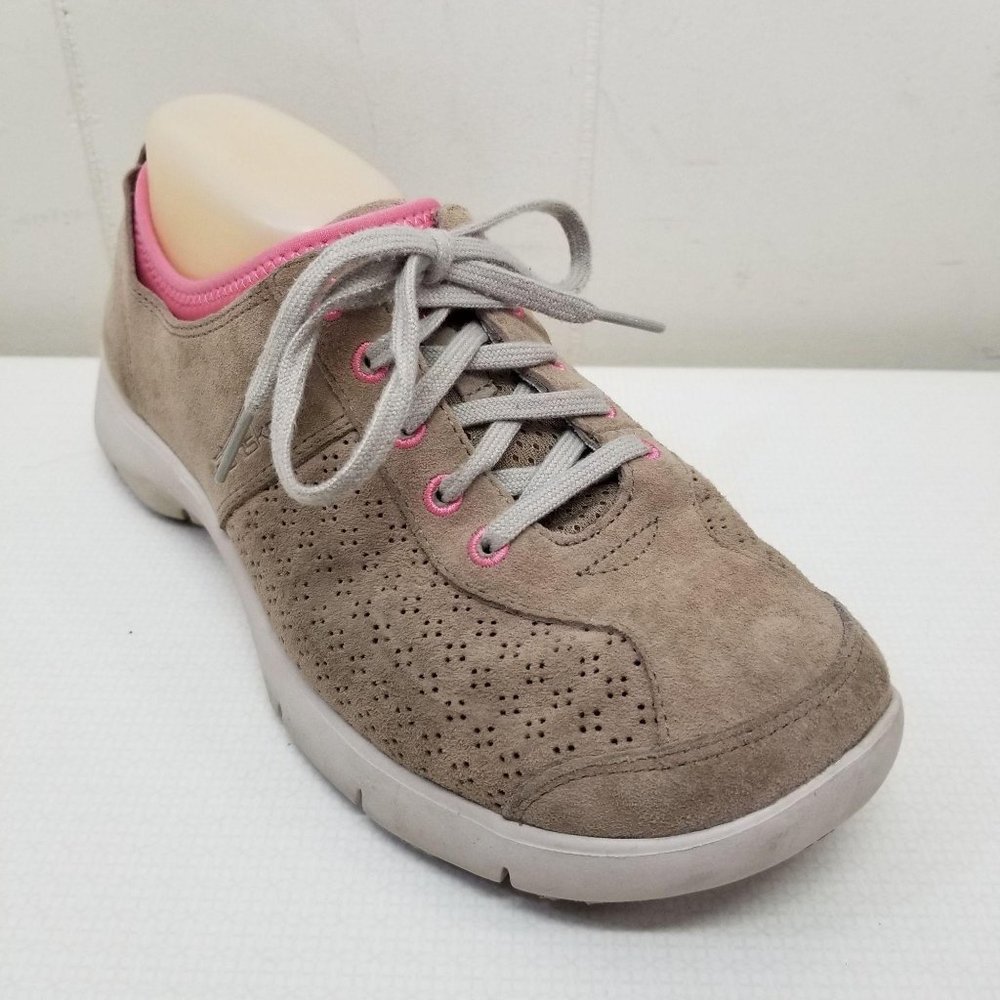 Dansko‎ ELISE 39 Sneakers Pink Comfort Leather Mocha Slip Resistant 8.5 9 Shoes